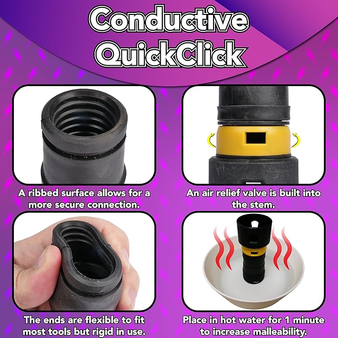10 Ft. Antistatic Vacuum Hose and Non-Snag Protective Wrap for Shop Vacs with Expanded Multi-Brand Power Tool Adapter Set
