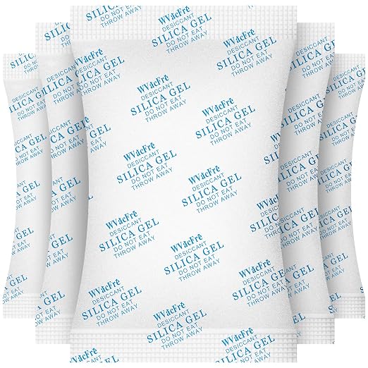 10 Gram(100Packs) Food Grade Moisture Absorber Silica Gel Desiccant Packets for Storage,Desiccant Beads Silica Gel Packs for