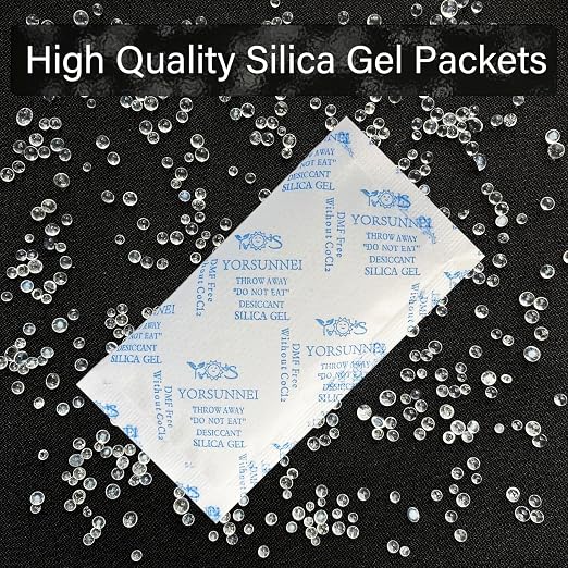 10 Gram Silica Gel Packets, Reusable Desiccant Packs for Storage, Rechargeable Moisture Absorber Food Grade, alternate view 4