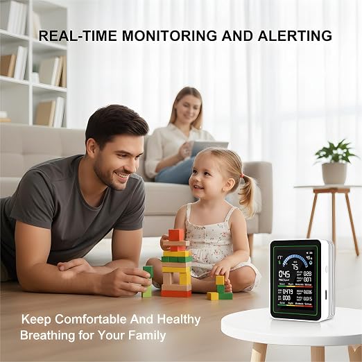 10 in 1 Smart Air Quality Monitor Indoor,Carbon Monoxide Detectors,Co2 Detector,Professional Air Quality Test Kit with CO2 |