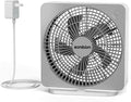 10 Inch Box Fan, Small Window Fan, Quiet Electric Fan with Three Speeds, Square Desk Fan for Home Office Room Apartment