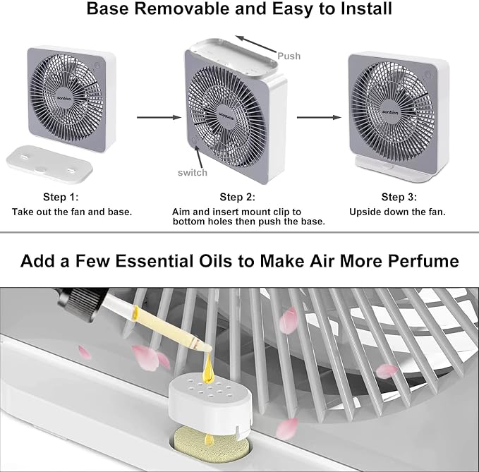 10 Inch Box Fan, Small Window Fan, Quiet Electric Fan with Three Speeds, Square Desk Fan for Home Office Room Apartment
