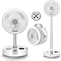 10 inch Portable Fan-Battery Operated Fan, Oscillating Rechargeable Fan with 40000mAh, Remote Control LED Lights, 114HR Run