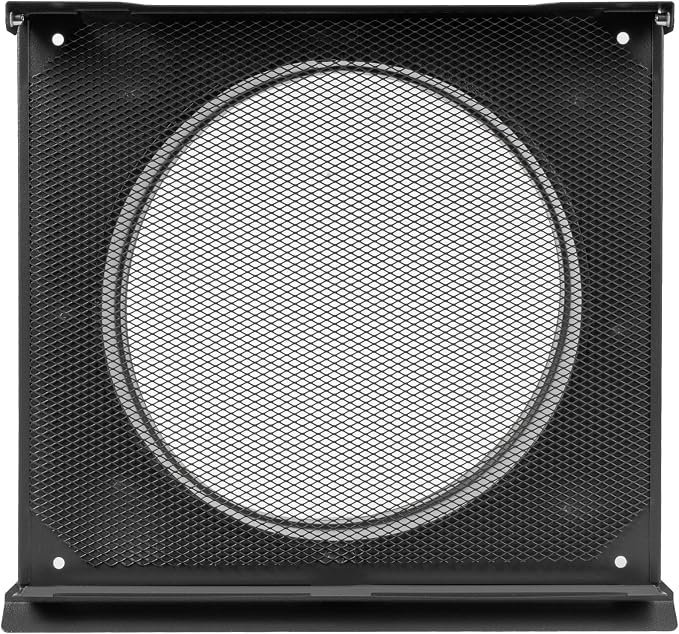 10" Inch Supply Vent Cover with Rubber Gasket - Graphite Black Galvanized Steel - Robust and Weatherproof Outdoor Air Intake