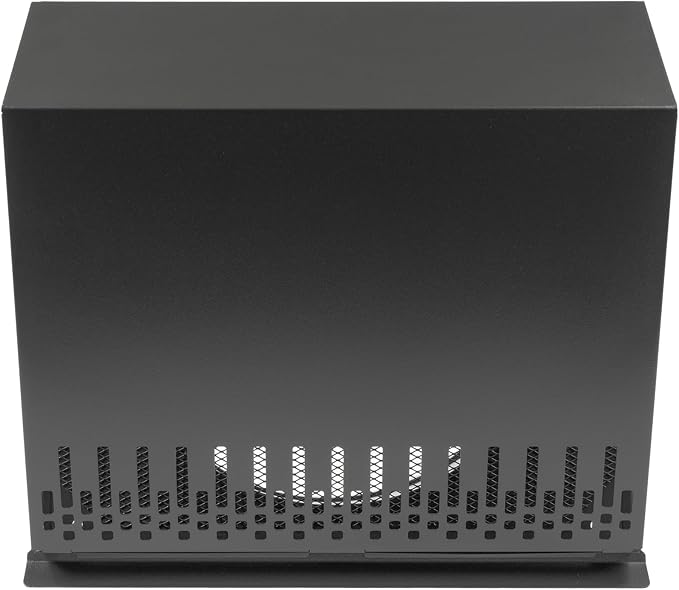 10" Inch Supply Vent Cover with Rubber Gasket - Graphite Black Galvanized Steel - Robust and Weatherproof Outdoor Air Intake