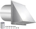 10 Inch Wall Vent Exhaust Vent Cover,Hooded Wall Vent with Screen and Damper,Outdoor Wall Exhaust Vent Cap Exterior Air Vent