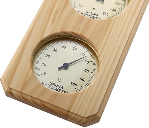 10 inches Premium Wood Thermometer-Hygrometer for Sauna (Upgraded Accuracy and Design), alternate product view 7