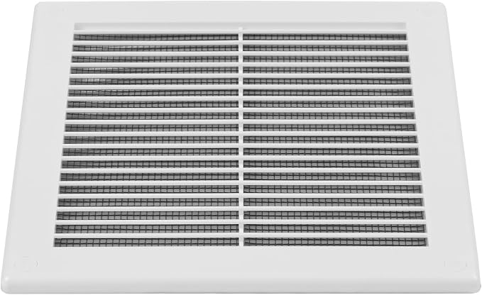 10-Pack 10" x 10" (Outer Size) Square Air Vent Cover – White Plastic Vent Deflector - Screen Mesh, Surface Mount, alternate