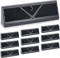 10 Pack Baseboard Register Vent 18 Inch Duct Opening Size Vent Covers for Home Floor Diffuser Wall Corner Black Baseboard Air