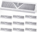 10 Pack Baseboard Register Vent 18 Inch Duct Opening Size Vent Covers for Home Floor Diffuser Wall Corner White