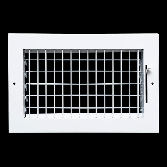 10 Pack] Fits 10x6 Duct Opening Steel Adjustable Air Supply Grille by | Register Vent Cover Grill for Sidewall and Ceiling |