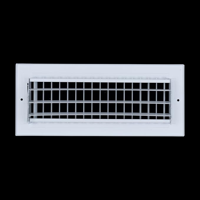 10 Pack] Fits 12x4 Duct Opening Steel Adjustable Air Supply Grille by | Register Vent Cover Grill for Sidewall and Ceiling |
