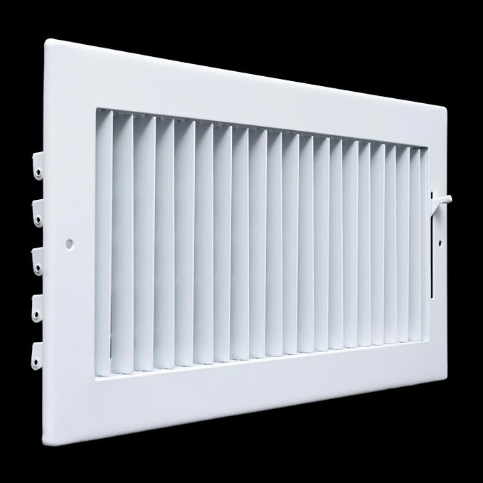 10 Pack] Fits 14x6 Duct Opening Steel Adjustable Air Supply Grille by | Register Vent Cover Grill for Sidewall and Ceiling |