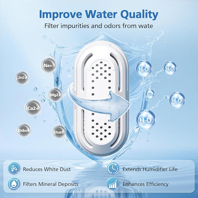 10 Pack Humidifier Demineralization Cartridge Compatible with Top Fill Humidifiers, Classic 160, LV600S, OasisMist