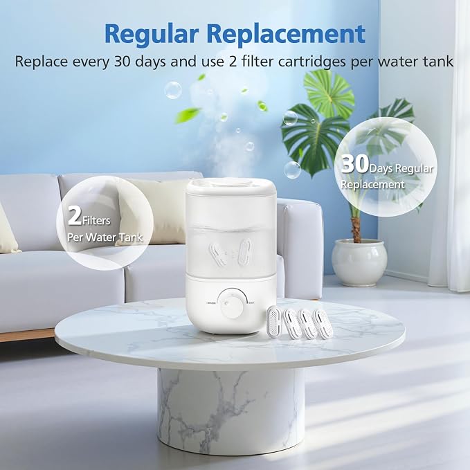 10 Pack Humidifier Demineralization Cartridge Compatible with Top Fill Humidifiers, Classic 160, LV600S, OasisMist