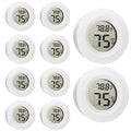 10 Pack Mini Hygrometer Thermometer - Digital Hygrometer Gauge LCD Monitor Temperature Humidity Meter Indoor Room Round