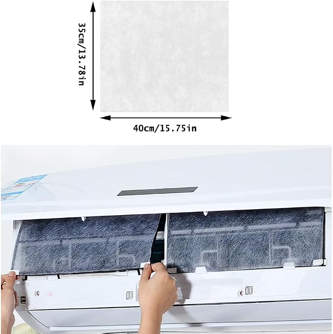 10 Pack Mini Split Air Conditioner Vent Filters Cover Anti-Dust Secondary Air Cleaning Filter for Home Air Conditioners Vents