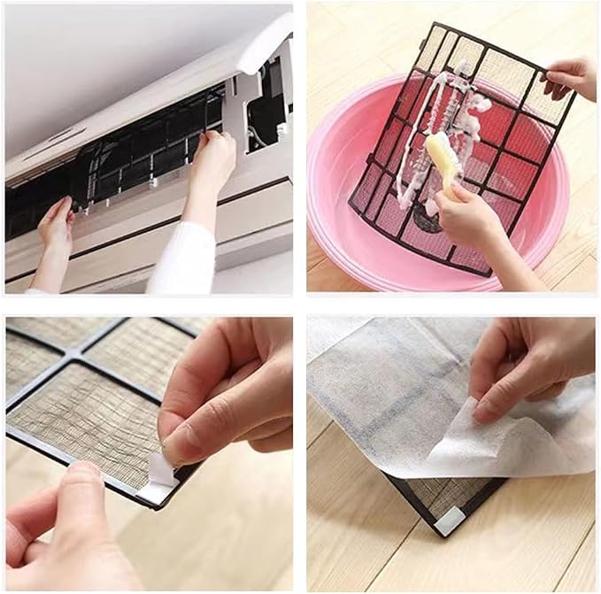 10 Pack Mini Split Air Conditioner Vent Filters Cover Anti-Dust Secondary Air Cleaning Filter for Home Air Conditioners Vents