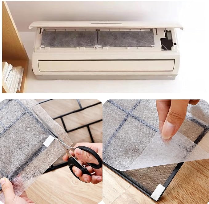 10 Pack Mini Split Air Conditioner Vent Filters Cover Anti-Dust Secondary Air Cleaning Filter for Home Air Conditioners Vents