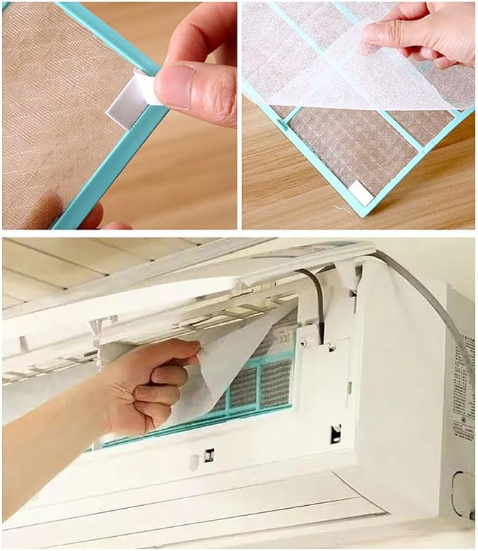 10 Pack Mini Split Air Conditioner Vent Filters Cover Anti-Dust Secondary Air Cleaning Filter for Home Air Conditioners Vents