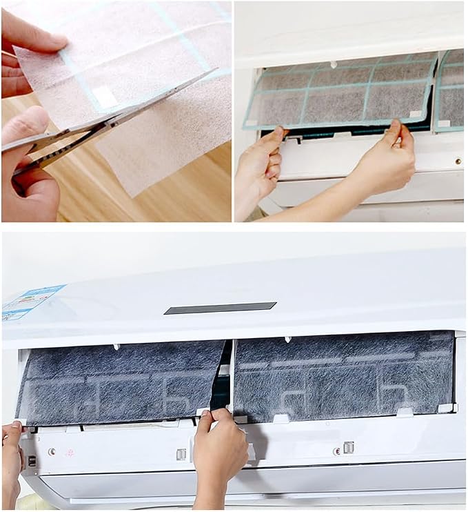 10 Pack Mini Split Air Conditioner Vent Filters Cover Anti-Dust Secondary Air Cleaning Filter for Home Air Conditioners Vents