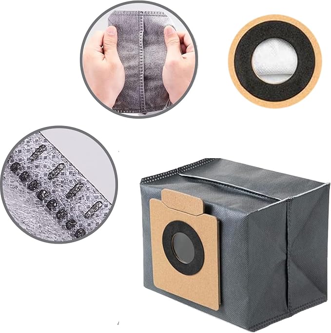 10 Pack Replacement Dust Bag Compatible With Clean X8 Pro X10 Pro Omni Robot Vacuum Self-Empty Station,4-Layer