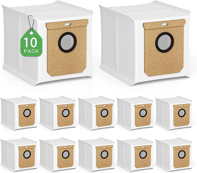 10 Pack Replacement Dust Bags for L60 SES L50 SES Robot Vacuum, 2.5L Replacement Bags for Haier H9+, Conga Home 10000