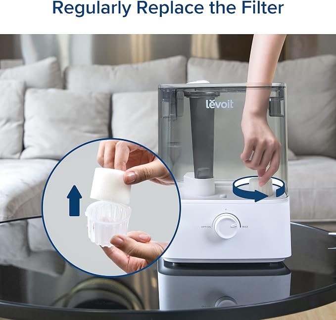 10-Pack Top Fill Humidifier Replacement Filters, Capture Particles to Improve Humidification Efficiency, for Classic160