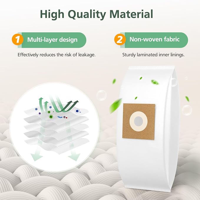 10 Pack Type Y Vacuum Bags Replacement Compatible with WindTunnel Upright Style Y, Z, YZ Vacuum Cleaners, Replace Part
