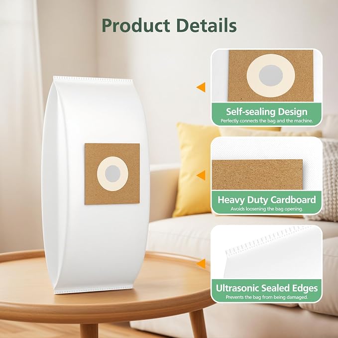 10 Pack Type Y Vacuum Bags Replacement Compatible with WindTunnel Upright Style Y, Z, YZ Vacuum Cleaners, Replace Part