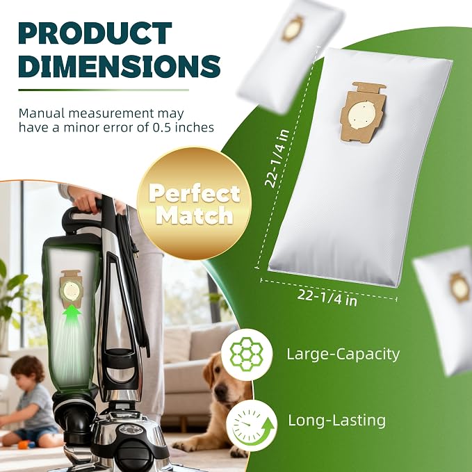 10 Pack Vacuum Bags [Model 204814] Compatible with Sentria/Avalir/Ultimate G Series | Replaces F-Style & Twist-Style