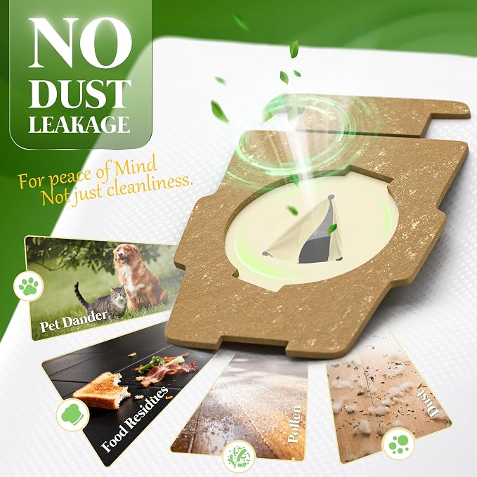 10 Pack Vacuum Bags [Model 204814] Compatible with Sentria/Avalir/Ultimate G Series | Replaces F-Style & Twist-Style