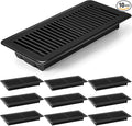 10 Pcs 4" x 12" Floor Register Vent Covers Heavy Duty Steel Walkable Floor Vents with Adjustable Airflow Curved Safe Edges