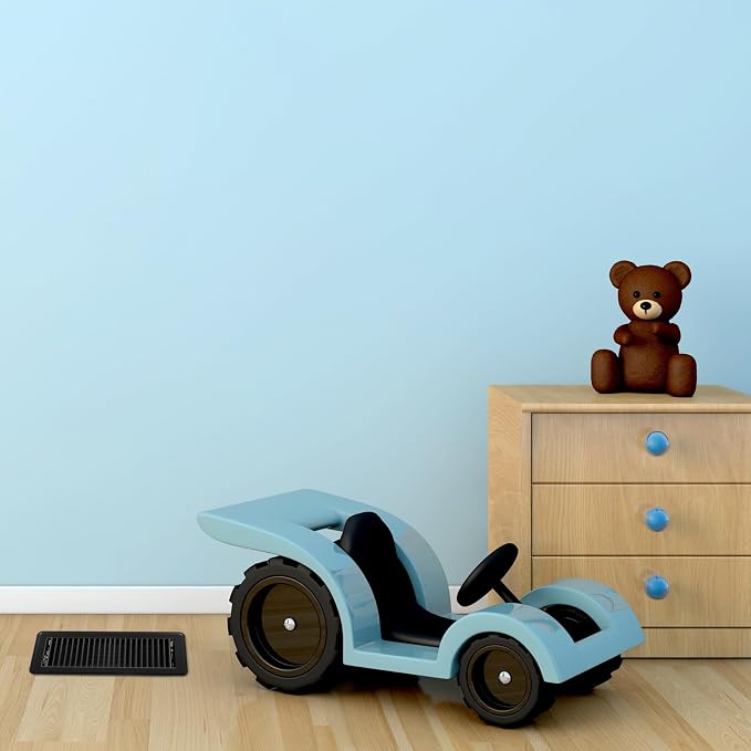 10 Pcs 4" x 12" Floor Register Vent Covers Heavy Duty Steel Walkable Floor Vents with Adjustable Airflow Curved Safe Edges