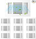 10 Pcs 6 x 10 Inch Air Ceiling Vent Covers 3 Way Sidewall Wall Ceiling Register Air Conditioner Vent Cover Solid Steel HVAC