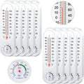 10 Pcs Indoor Outdoor Wall Thermometer Humidity Meter Vertical Thermometer and Hygrometer Wireless Temperature Humidity Gauge