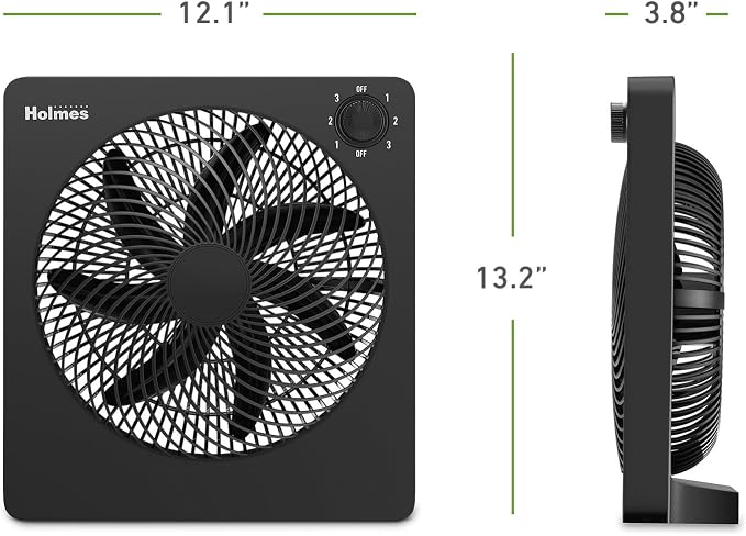 10" Personal Fan, Rechargeable Battery, 3 Speed Settings, Lightweight and Portable, USB Cable, Carrying Handle, Home and