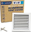 10" x 10" Duct Hole Aluminum Single Deflection Adjustable Air Supply Register, Decorative HVAC Vent Cover, Ceiling & Wall AC