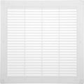10" x 10" Inch (Opening Dimensions) Plastic White Soffit Vent Cover - Flat Square Air Vent Grille, product image