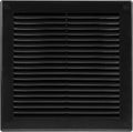 10" x 10" (Outer Size) Square Air Vent Cover – Black Plastic Vent Deflector - Screen Mesh, Surface Mount Wall