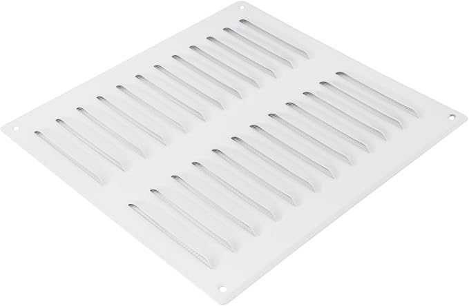 10" x 11" Inch (Duct Size) White Metal Vent Cover - Durable Wall and Ceiling Air Return Grille with Built-in Mesh Screen