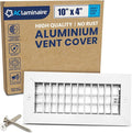 10" x 4" (Duct Opening) Register Vent Cover – Adjustable Single Deflection Aluminum HVAC Grille for Heater