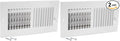 10 x 4 Inch (Duct Opening) Air Vent Cover for Wall or Ceiling, Two-Way Ventilation Register, Solid Steel HVAC