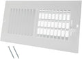 10 x 4 Inch [Duct Opening] Air Vent Covers for Wall or Ceiling - High Airflow 2 Way Steel Ventilation