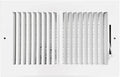 10"x 6" HVAC Vent Cover | 2-Way Steel Air Vent Covers for Wall, Sidewall and Ceiling | Air Supply Register Vents Cover, White