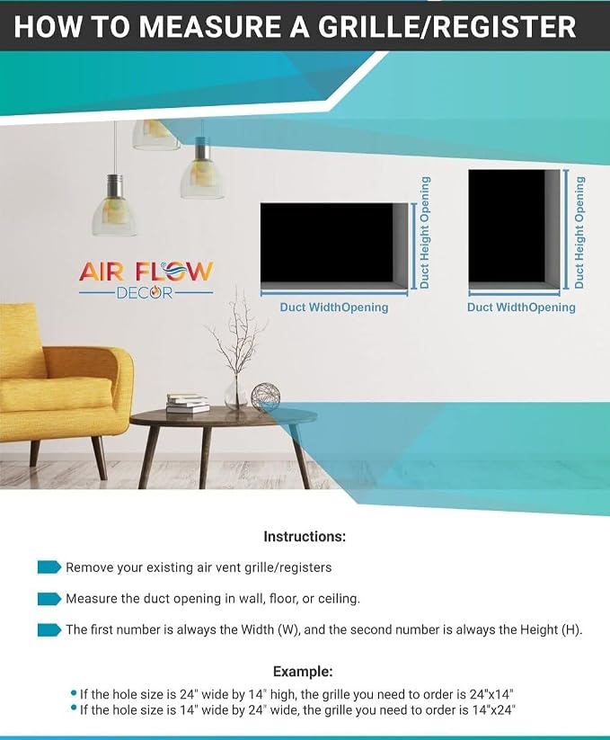 10"x 6" HVAC Vent Cover | 2-Way Steel Air Vent Covers for Wall, Sidewall and Ceiling | Air Supply Register Vents Cover, White