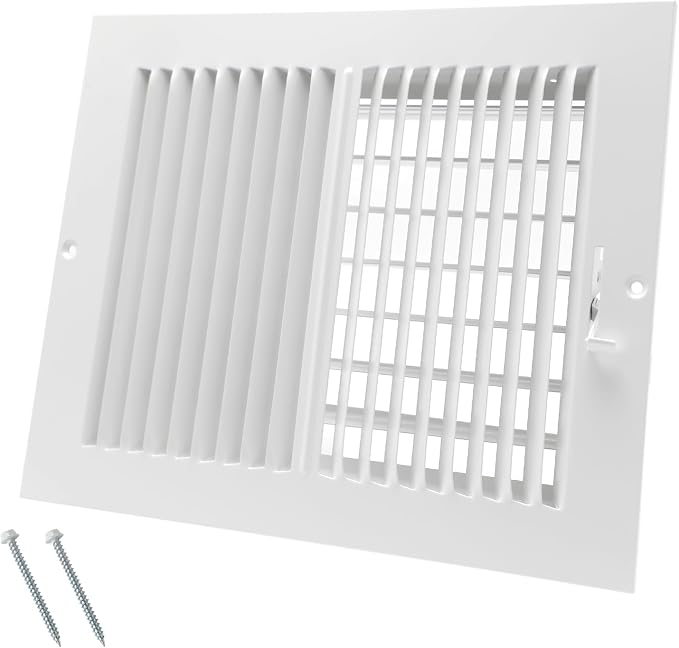 10 x 8 Inch [Duct Opening] Air Vent Covers for Wall or Ceiling - High Airflow 2 Way Steel Ventilation