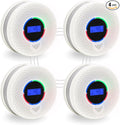 10-Year Battery Wireless Interconnected Smoke and Carbon Monoxide Detector, Smart Interlink Smoke CO Alarm with