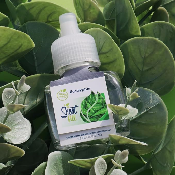 100% Natural Eucalyptus Plug in Air Freshener, Scented Oil Refills, 2 Refills + Diffuser, alternate product view 3