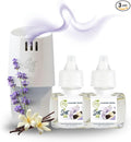 100% Natural Lavender Vanilla Plug in Air Freshener, Scented Oil Refills, 2 Refills + Diffuser, product image
